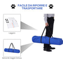 Set Addestramento Cani da Esterno con 6 Pali e Borsa di Trasporto Bianco-5