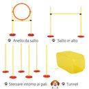 Set Addestramento Cani da Esterno con Ostacoli Slalom e Tunnel-4