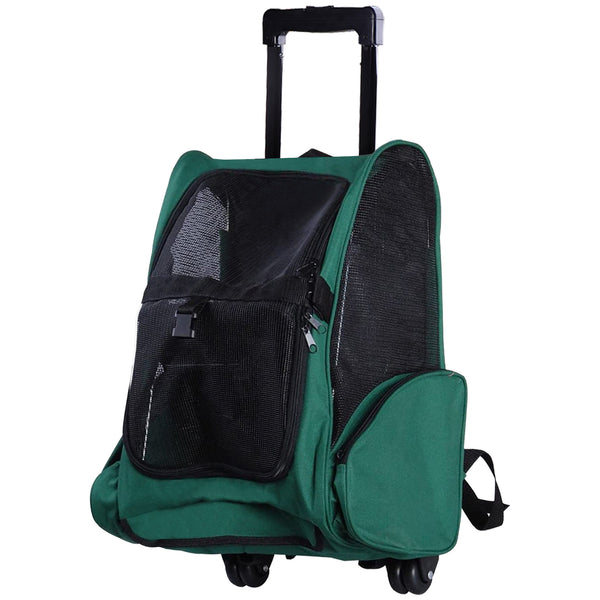 Trolley-Rucksack 2 in 1 für kleine Haustiere 36x30x49 cm Grün acquista