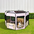 Recinto Box per Animali Domestici in Tessuto Oxford Rosa Ø116x71 cm -2