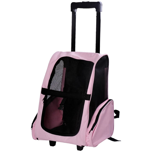 acquista Trolley-Rucksack 2 in 1 für kleine Haustiere 36x30x49 cm Pink