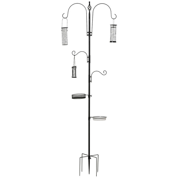 Garten-Vogelhäuschen 54,5 x 54,5 x 208 cm Schwarzer Stahl acquista