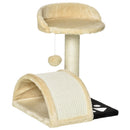 Albero Tiragraffi per Gatti per Gioco e Relax 36x36x44 cm Beige -1