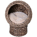 Cuccia per Gatti 42x33x52 cm con Cuscino Marrone-4