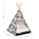 Tenda Cuccia per Animali Domestici con Cuscino Beige 67x65x78 cm -3