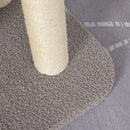 Tiragraffi con Cuccia per Gatti in Legno Sisal 45x40x148 cm  Grigio e Beige-9