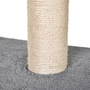 Tiragraffi con Cuccia e Cestino sospeso per Gatti 60x49x130 cm in Peluche Sisal  Grigio-9