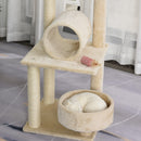 Tiragraffi Multiattività per Gatti in Legno Sisal 40x40x121 cm  Beige-5