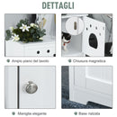 Cuccia per Gatti e Piccoli Cani 48x51x51 cm in MDF  Bianco-7