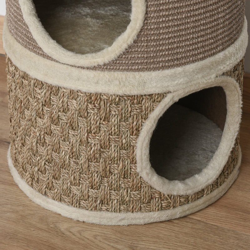 Cuccia per Gatti Tiragraffi a Torre Ø37,5x70 cm con Corda in Sisal  Marrone-10