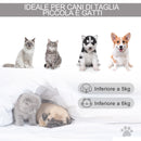 Tenda Cuccia per Gatti e Cani Piccoli 58x58x80 cm in Feltro Peluche Grigio-7