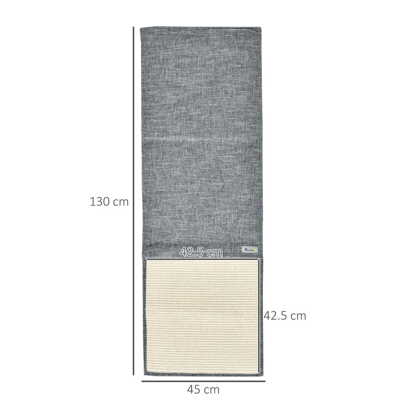 Set 2 Tiragraffi per Gatti 130x45 cm per Divano in Sisal e Poliestere Grigio-3