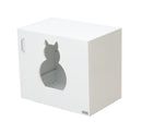 Lettiera per Gatti in MDF Bianco 63x53.5x41 cm -6