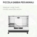 Gabbia per Criceti 81,2x52,7x66 cm in Metallo e Plastica  Nera-4