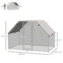 Pollaio Gabbia per Galline da Esterno 280x193,5x195 cm in Metallo-3