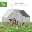 Pollaio Gabbia per Galline da Esterno 280x193,5x195 cm in Metallo-4