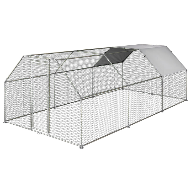 Pollaio Gabbia per Galline da Esterno 280x570x195 cm in Metallo -1