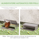 Mangiatoia per Galline 56x37x18,5 cm in Alluminio Argento-5