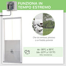 Porta Automatica per Pollaio 6V 30x30 cm con Timer e Sensore di Luce in Alluminio e ABS Argento-6