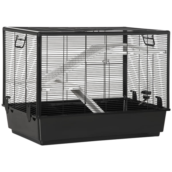 Meerschweinchenkäfig 80x48x58 cm mit schwarzer Rampe sconto