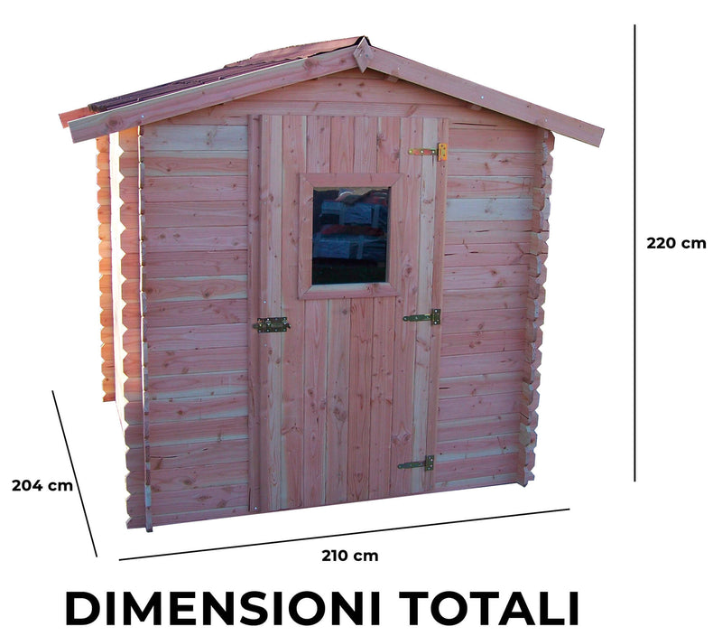 Casetta Box da Giardino 2x2 m Senza Pavimento in Legno Douglas 20mm Dalia-5