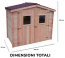 Casetta Box da Giardino 2,35x2,15 m Senza Pavimento in Legno Douglas 20mm Dalia-3