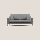 Divano 3 Posti 186x95x91 cm Danish in Tessuto Grigio-3