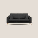 Divano 3 Posti 186x95x91 cm Danish in Tessuto Nero-3