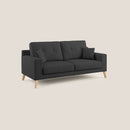 Divano 3 Posti 186x95x91 cm Danish in Tessuto Nero-1