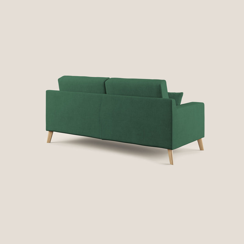 Divano 3 Posti 186x95x91 cm Danish in Tessuto Verde-5