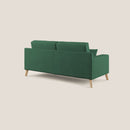 Divano 3 Posti 206x95x91 cm Danish in Tessuto Verde-5