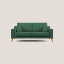 Divano 2 Posti 166x95x91 cm Danish in Tessuto Verde-3