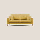 Divano 3 Posti 206x95x91 cm Danish in Tessuto Giallo-3