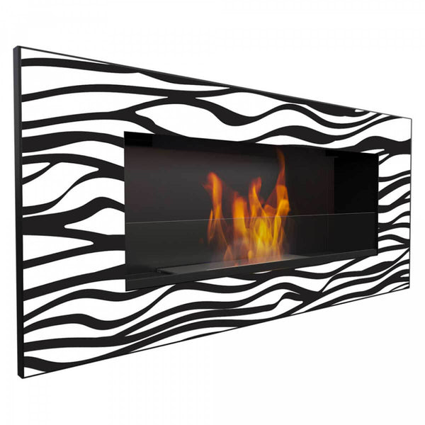 Bioethanol Wandkamin 90x40 cm Flig Huston 2 Zebra prezzo