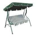 Dondolo Green con Cuscini 170x110x153 h cm in Acciaio Verde-1