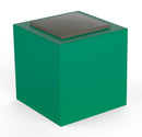 Pouf da Giardino 50x50 cm con Cuscino in Resina Arkema Iris Comfort Verde Scuro-1