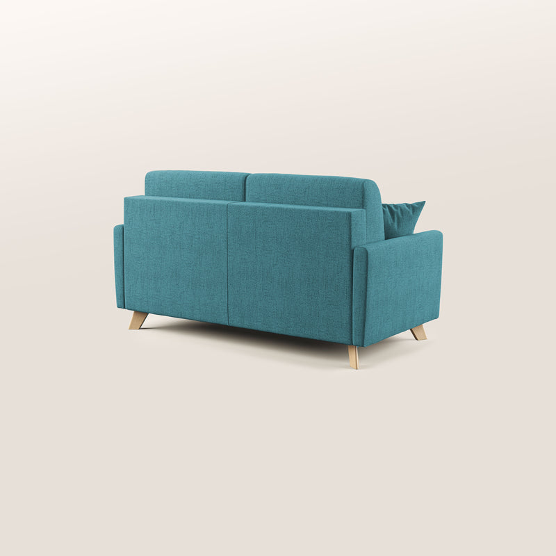 Divano Letto 3 Posti 180x94x97 cm Edgar in Tessuto Azzurro-8