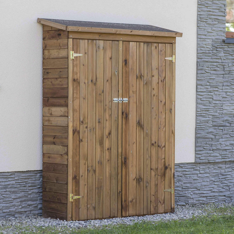 Armadio Porta Attrezzi da Giardino 130x48x180 cm in Legno-1