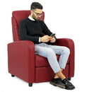 Poltromna Relax Reclinabile Manuale in Similpelle Marta Burgundy-3