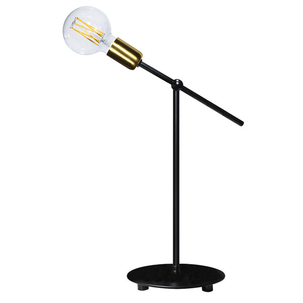 Lampe 1xE27 Gestell Schwarz Gold Satiniert E-Energy Elvira sconto