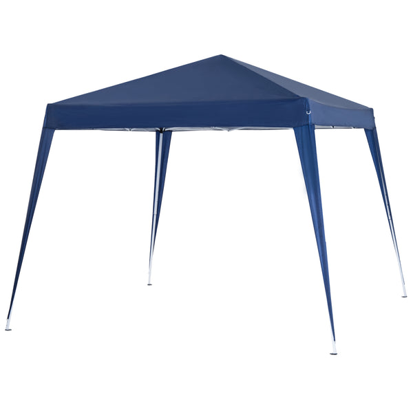 Gazebo Pieghevole da Giardino  con Struttura  Antivento 2,4x2,4m in Acciaio e Corde Blu online