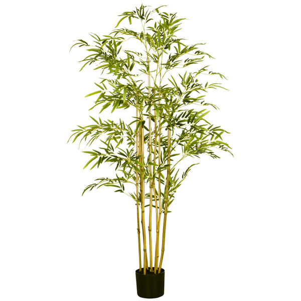 Pianta Artificiale Bambù H150 cm con Vaso Verde sconto