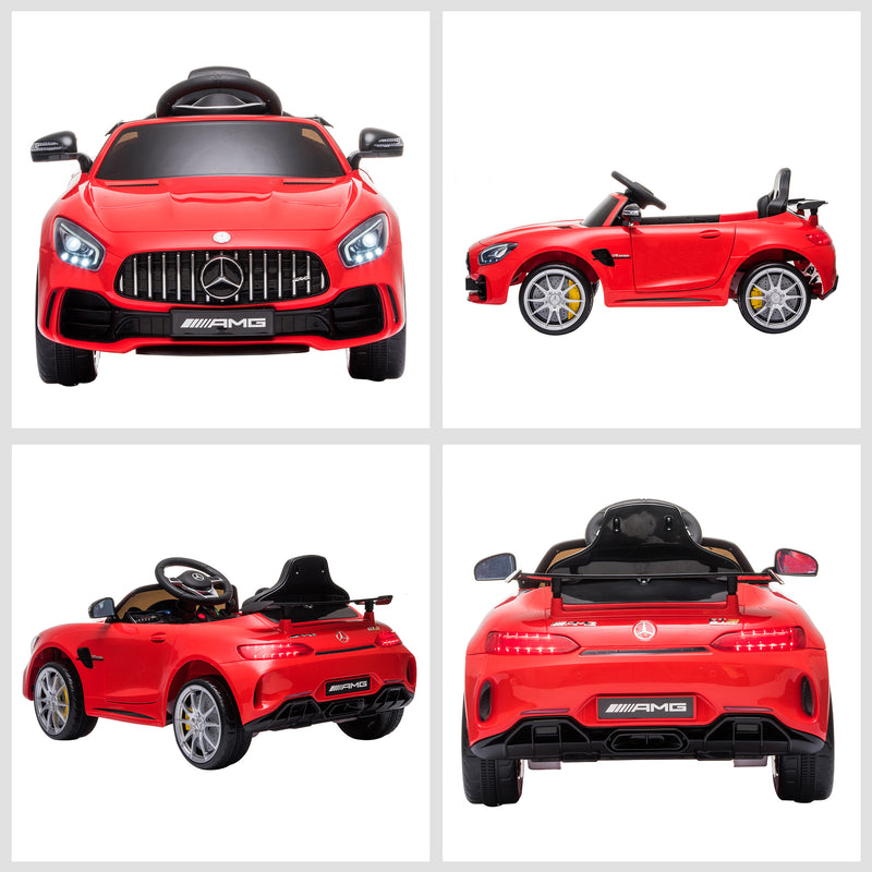 Macchina Elettrica per Bambini 12V con Licenza Mercedes GTR AMG Rossa-8