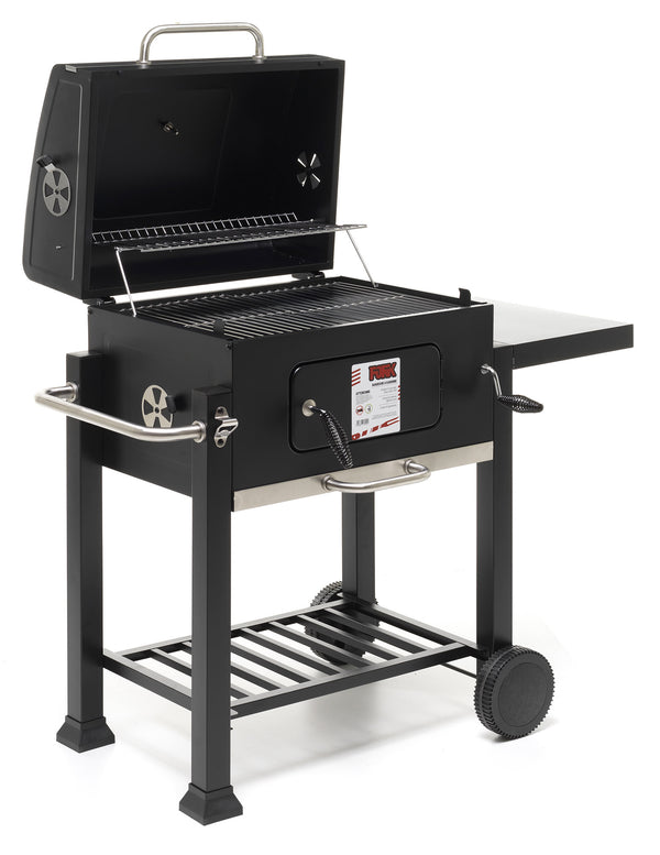 Holzkohlegrill 114 x 67 x 107 cm mit schwarzem Edelstahlgrill prezzo