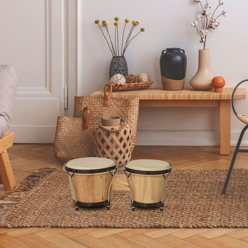 Bongo Set 7" e 8" in Legno con Custodia -2