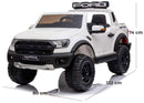 Macchina Elettrica per Bambini 2 posti 12V Ford Ranger Raptor Bianca-5