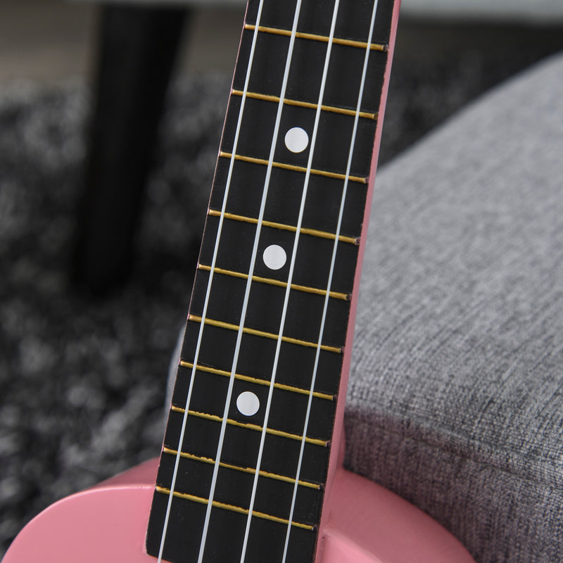 Ukulele Soprano in Legno con Accessori  Rosa-10