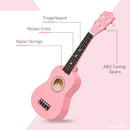 Ukulele Soprano in Legno con Accessori  Rosa-6