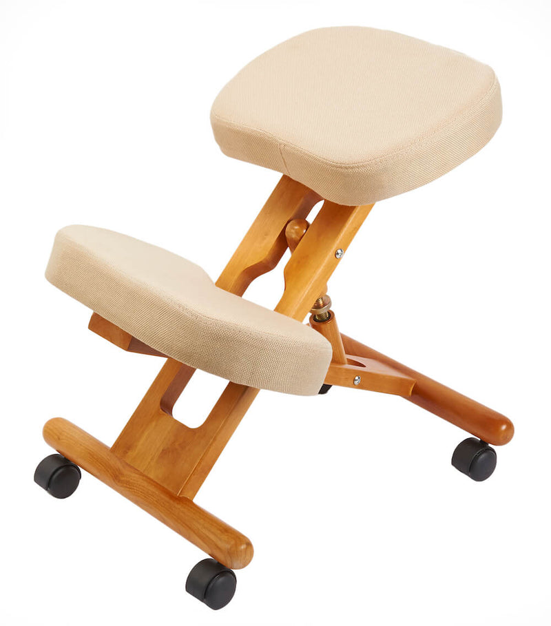 Sedia Sgabello Svedese da Ufficio Ortopedico Ergonomico in Legno Tosini F 2902-1