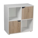 Libreria Mobiletto 4 Scomparti 59.6x29x61.3 cm in Legno MDF Bianco-1